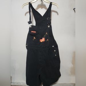 Winnie the Pooh DISNEY Women's Overall Shorts Black Denim size 18/20 W